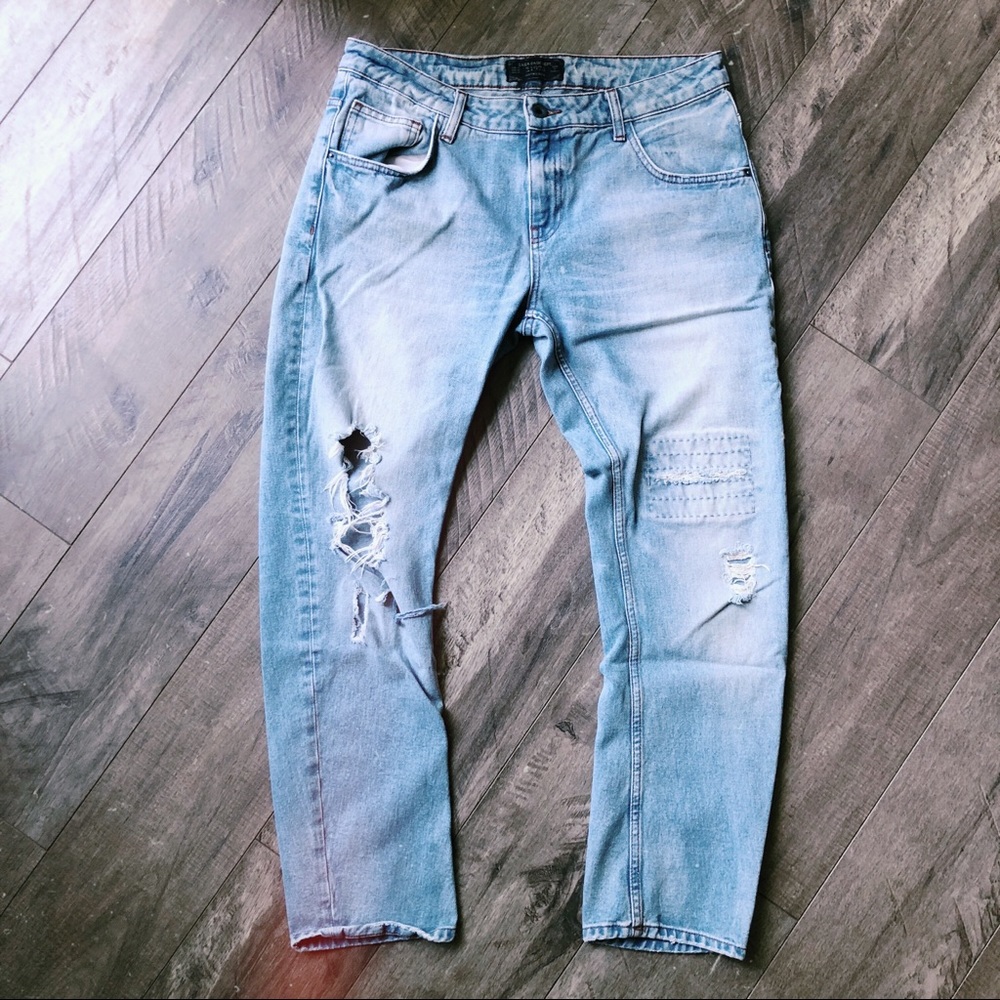Zara Distressed Boyfriend Jeans